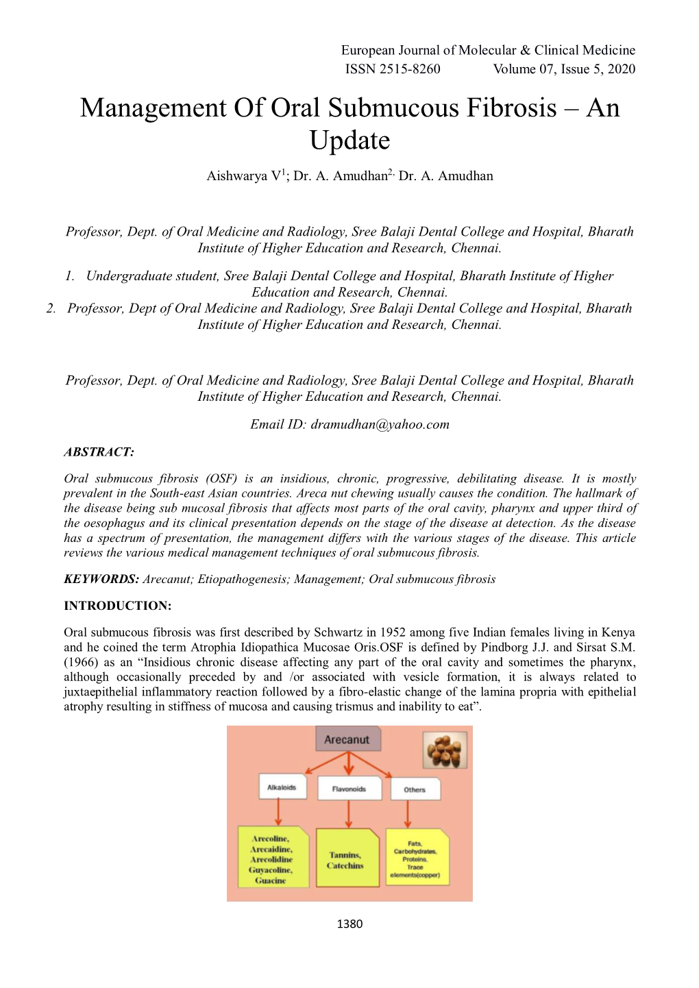 Management of Oral Submucous Fibrosis – an Update