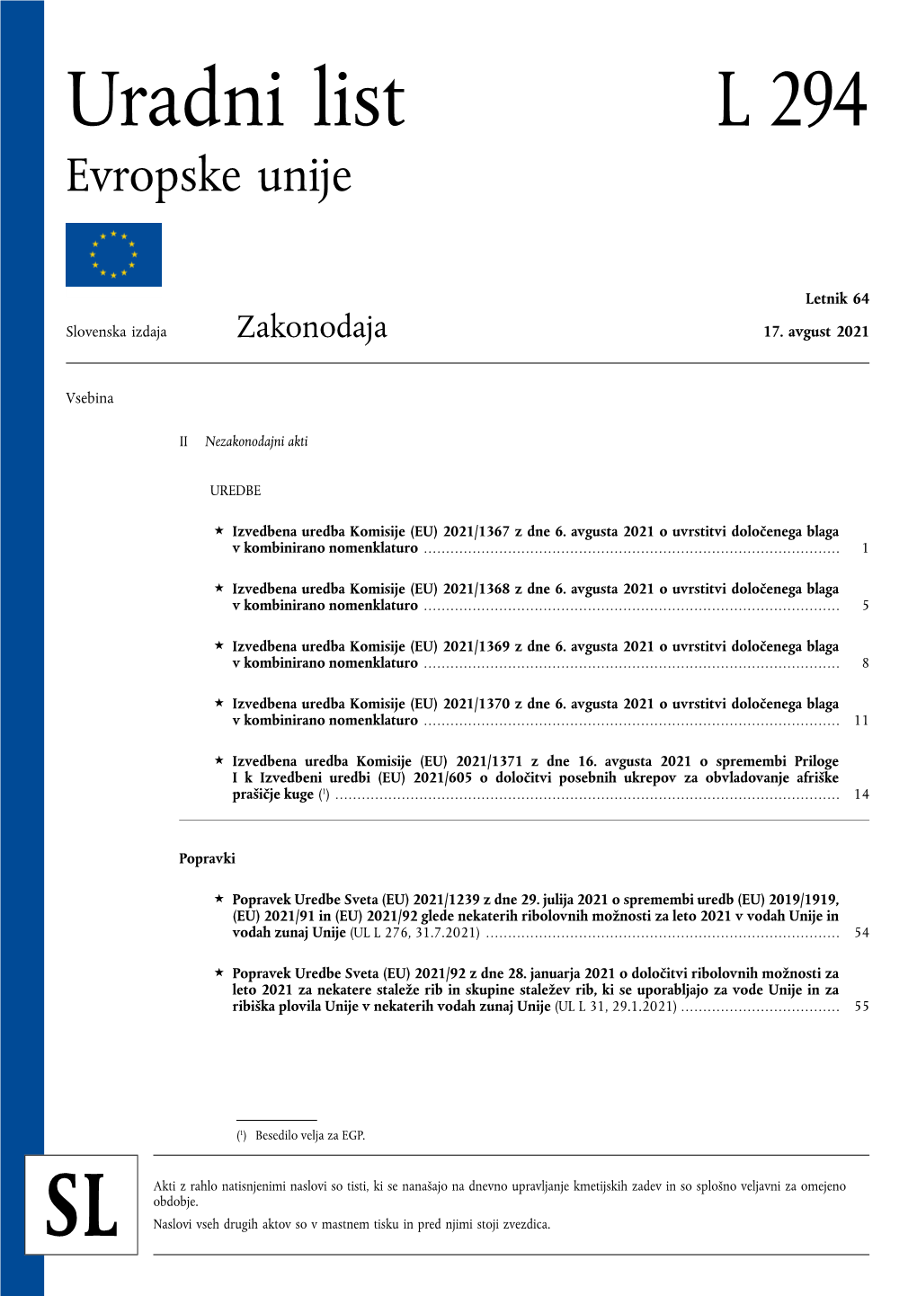 Uradni List L294