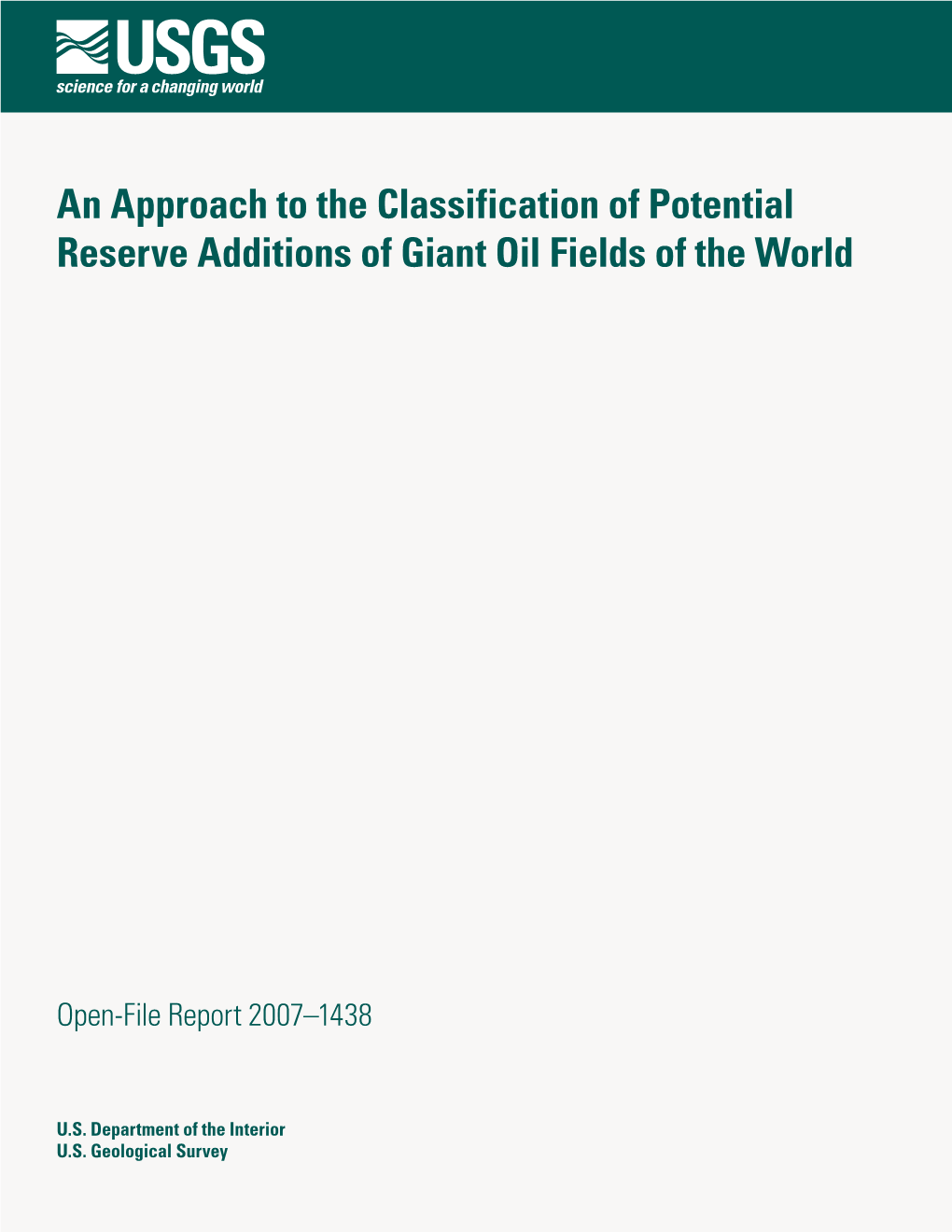 An Approach to the Classification of Potential Reserve Additions of Giant Oil Fields of the World
