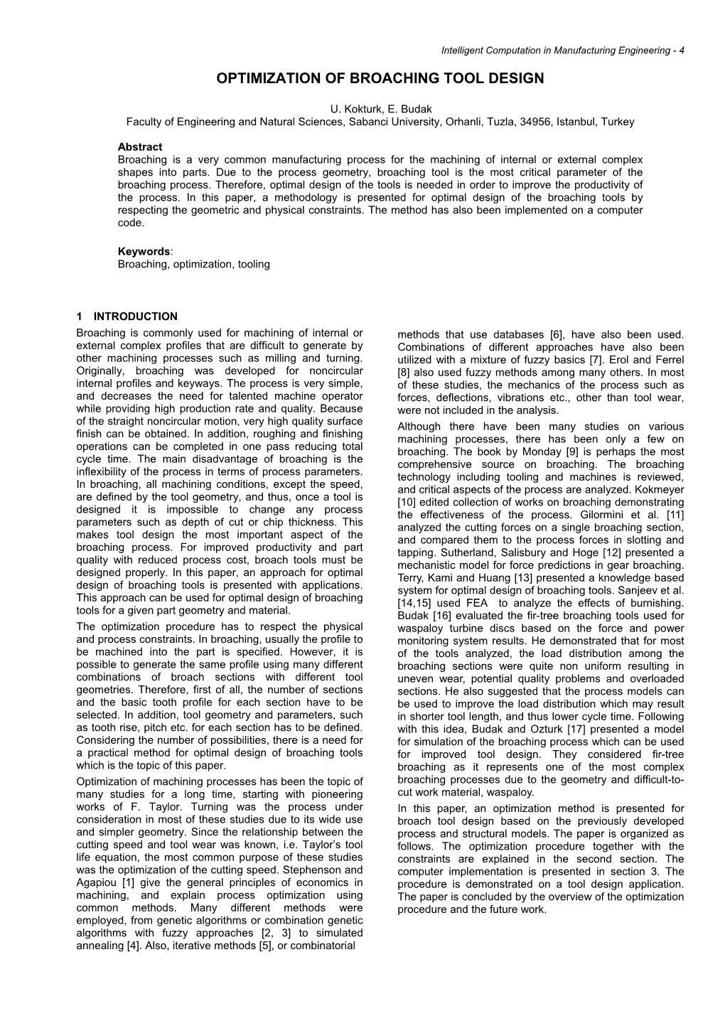 Optimization of Broaching Tool Design