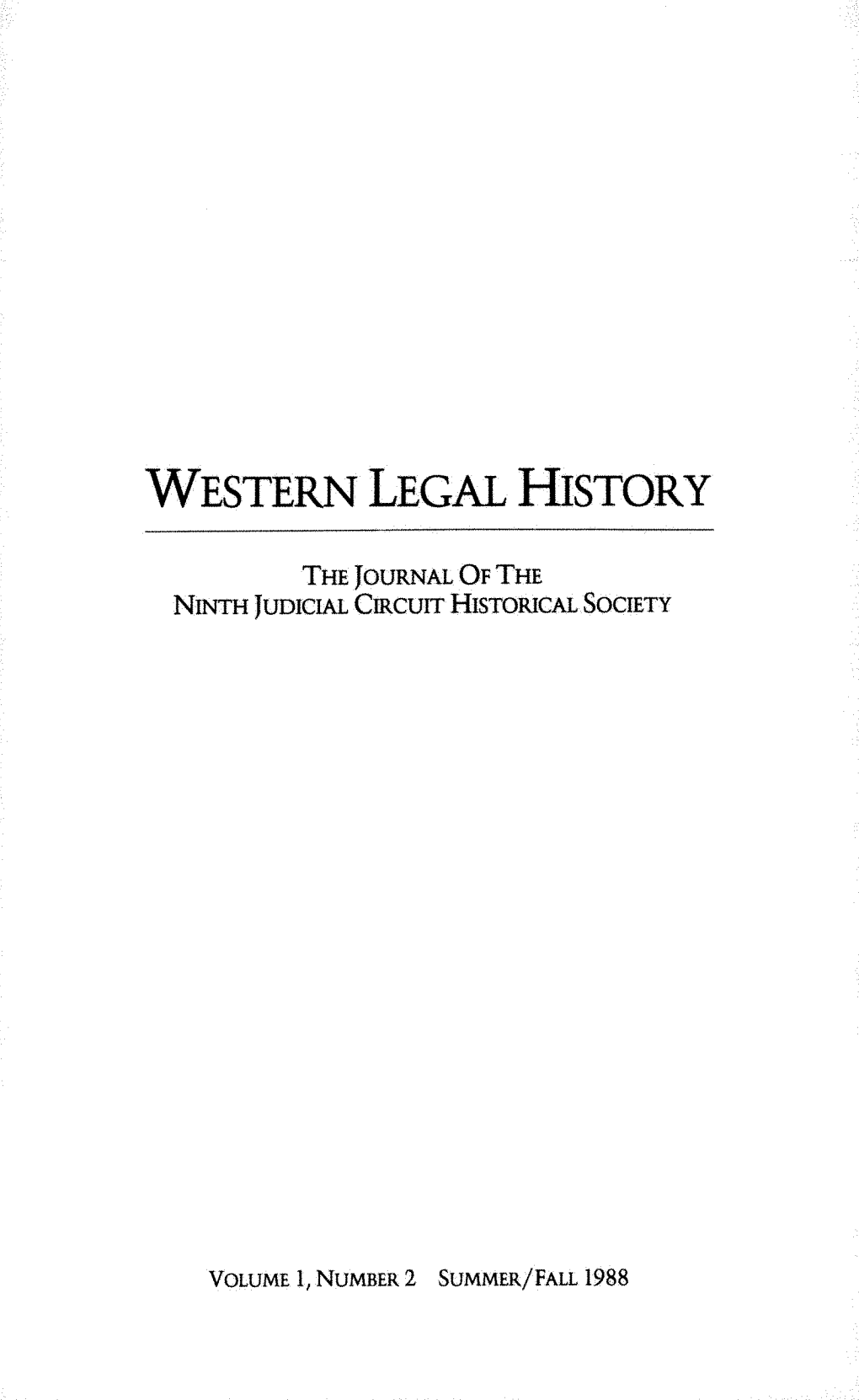 Western Legal History