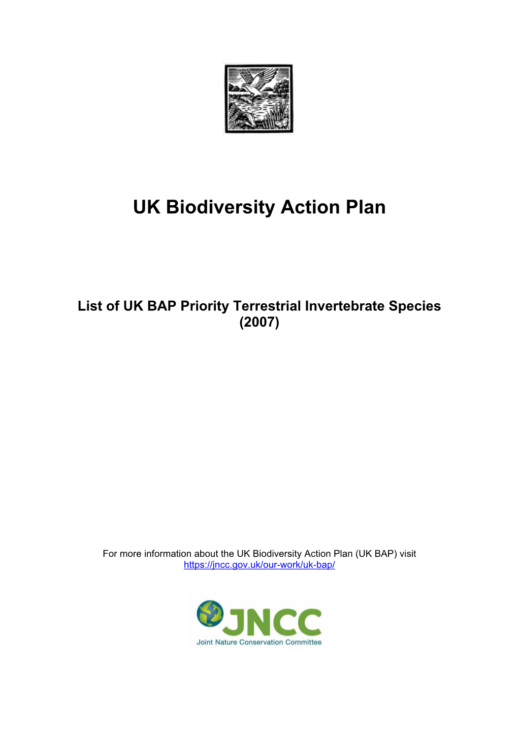 List of UK BAP Priority Terrestrial Invertebrate Species (2007)