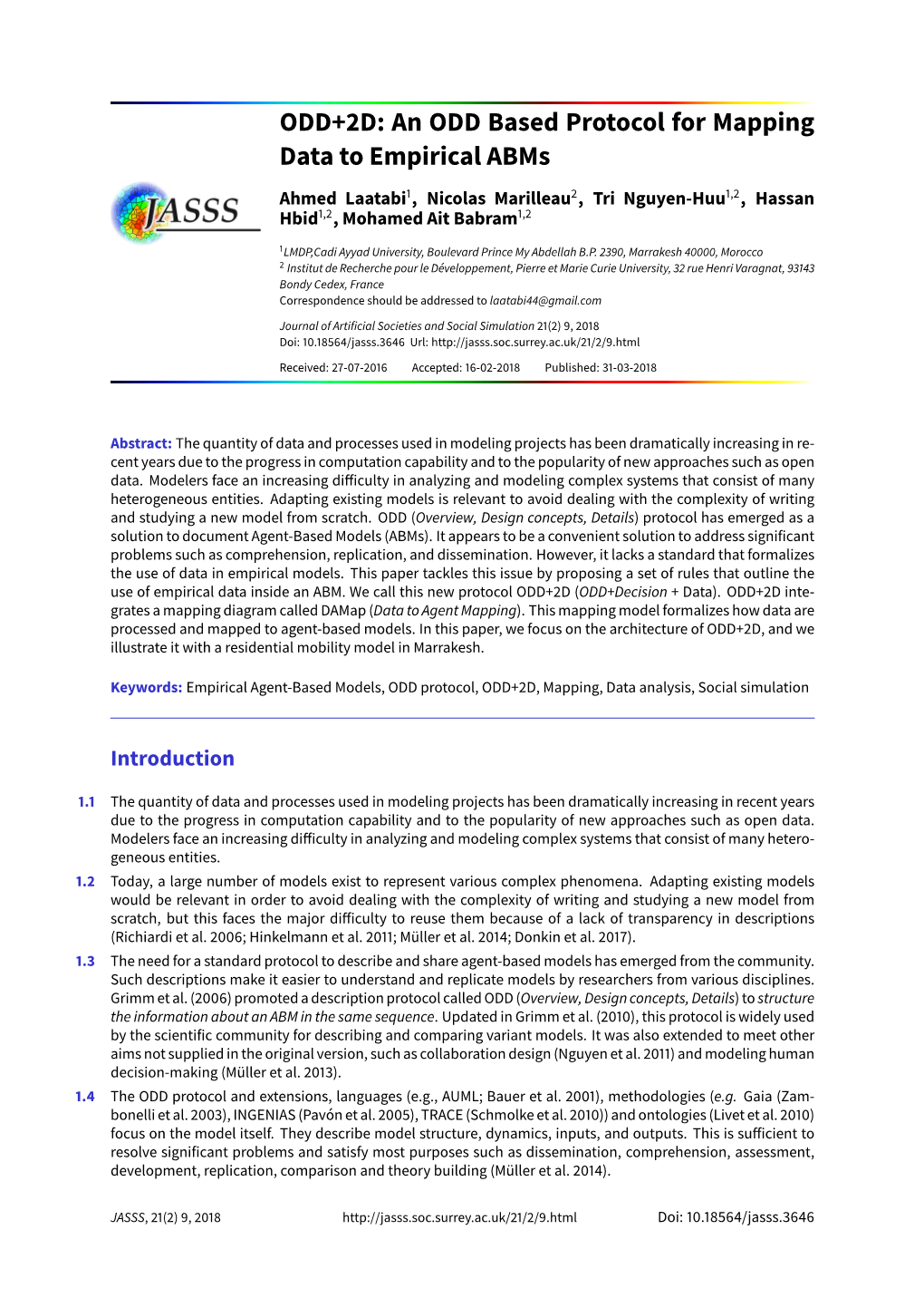 ODD+ D: an ODD Based Protocol for Mapping Data to Empirical Abms