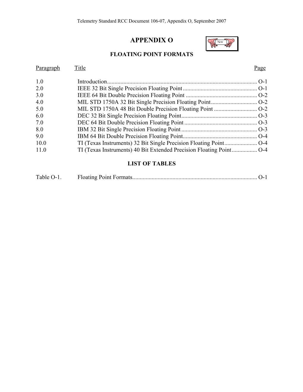 Floating Point Formats