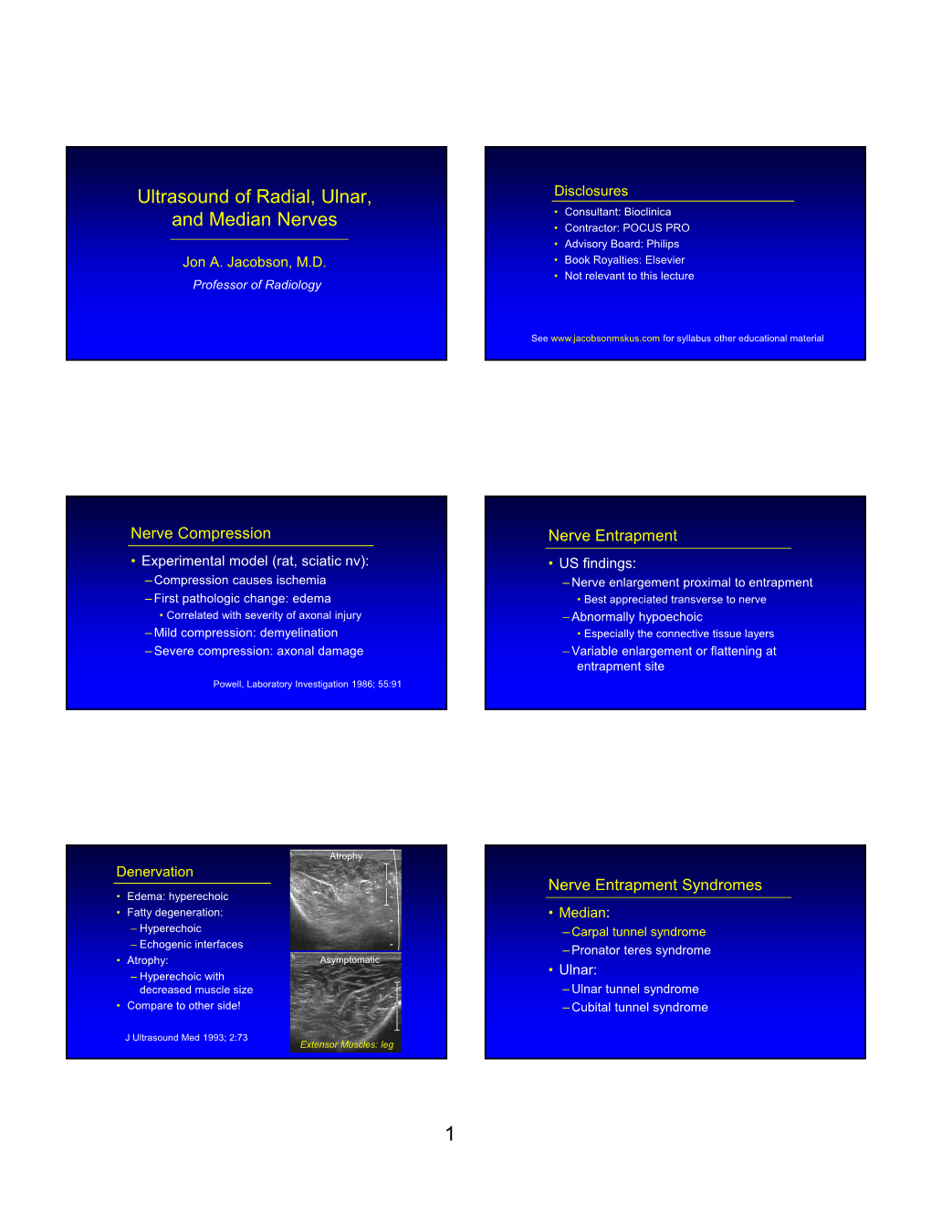 Ultrasound of Radial, Ulnar, and Median Nerves