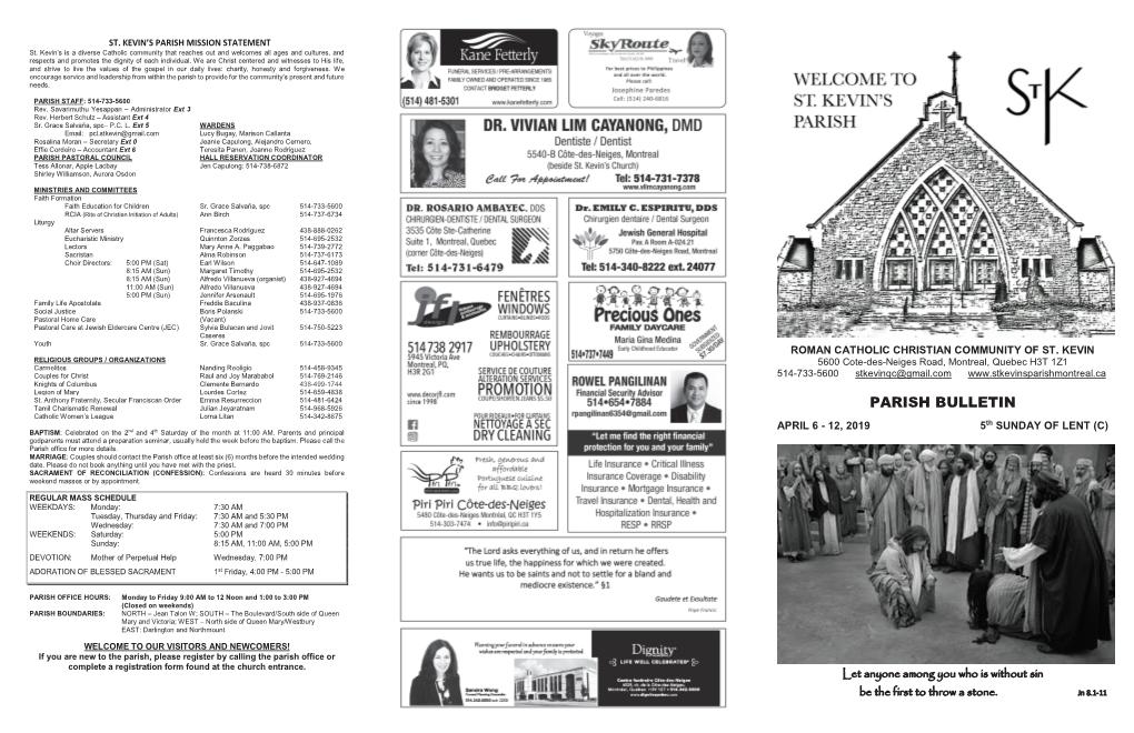 PARISH BULLETIN St