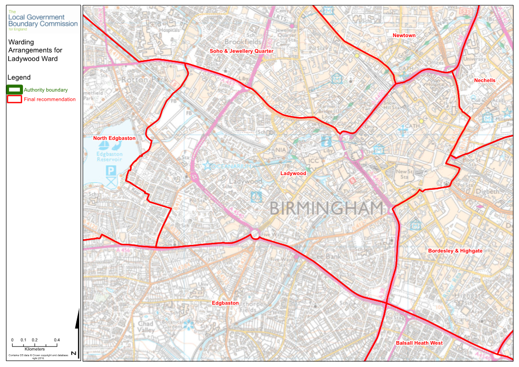 Warding Arrangements for Legend Ladywood Ward