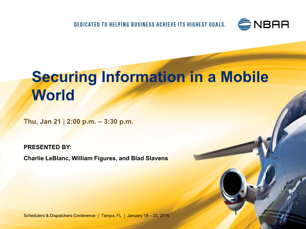 Securing Information in a Mobile World