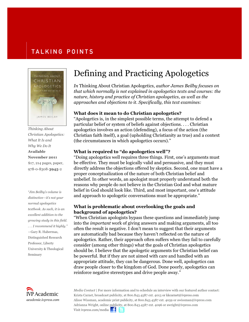 Defining and Practicing Apologetics