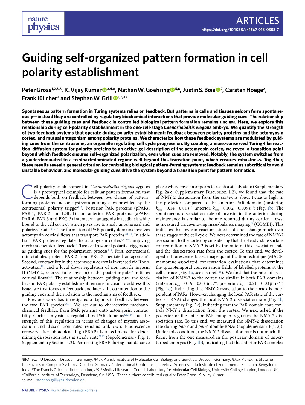 Guiding Self-Organized Pattern Formation in Cell Polarity Establishment