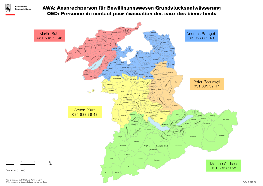 AWA: Ansprechperson Für Bewilligungswesen Grundstücksentwässerung OED: Personne De Contact Pour Évacuation Des Eaux Des Biens-Fonds