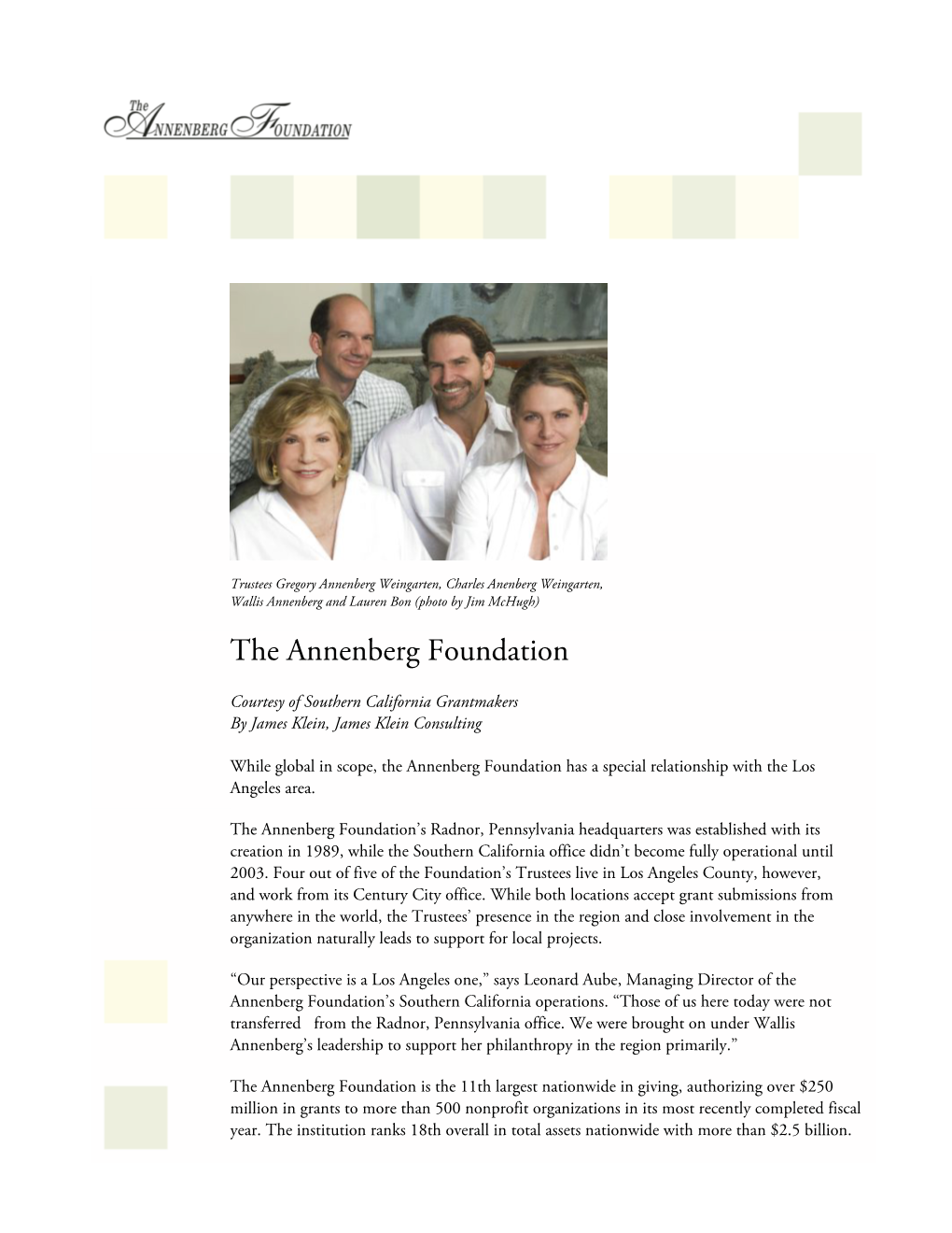 The Annenberg Foundation