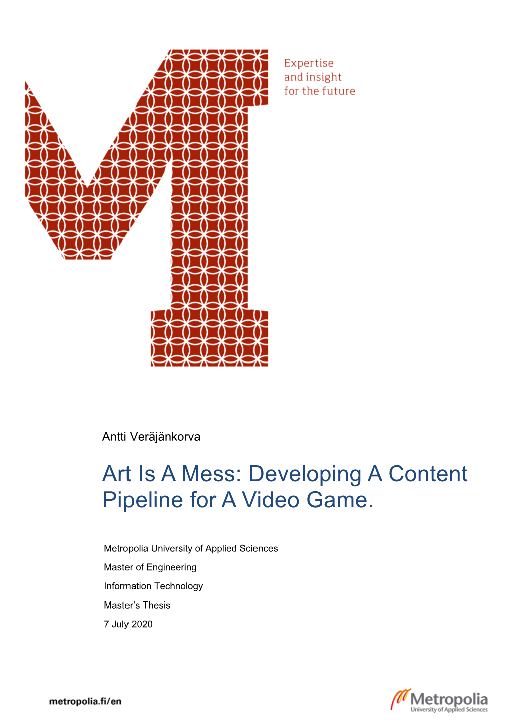 Developing a Content Pipeline for a Video Game