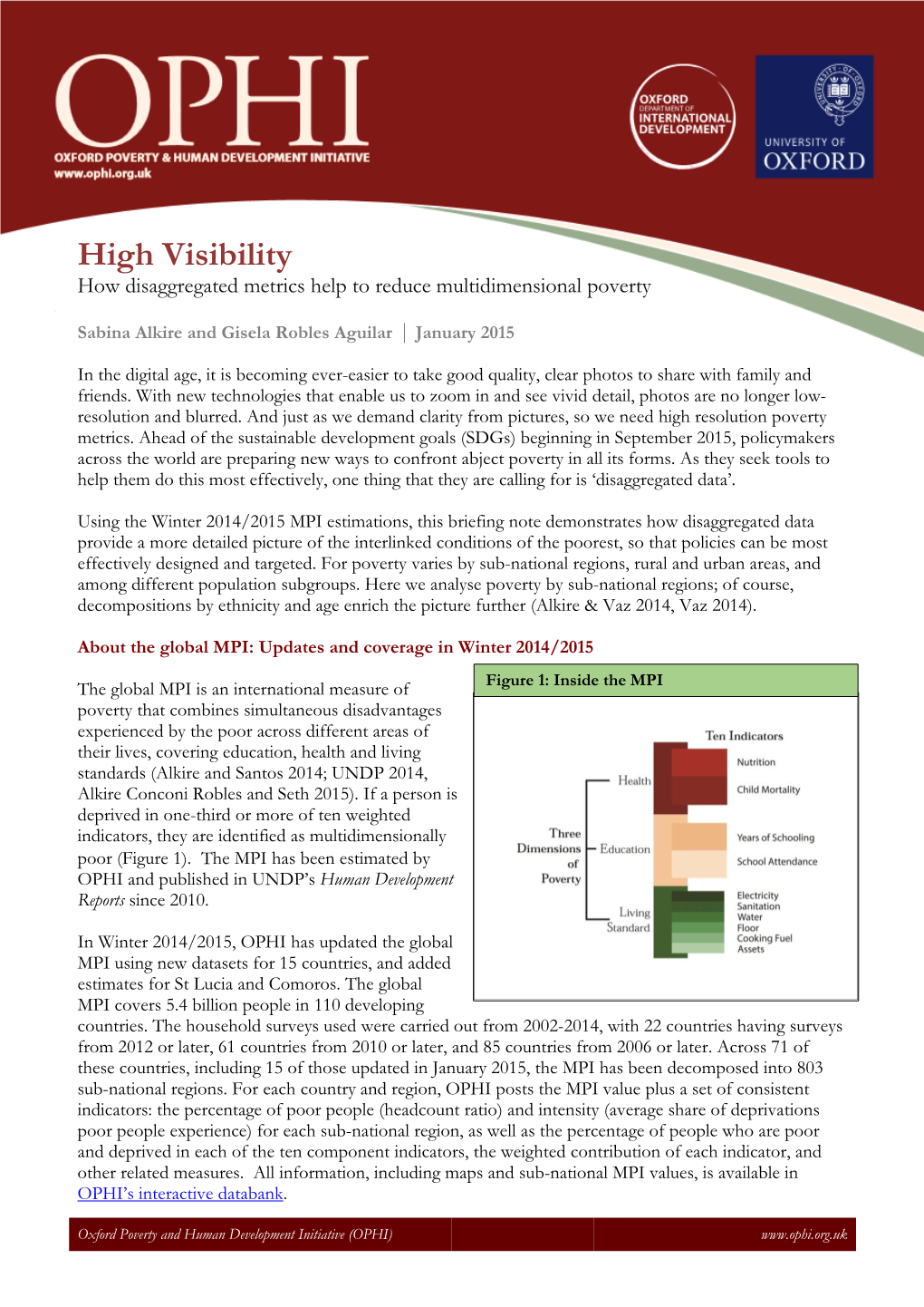 High Visibility How Disaggregated Metrics Help to Reduce Multidimensional Poverty