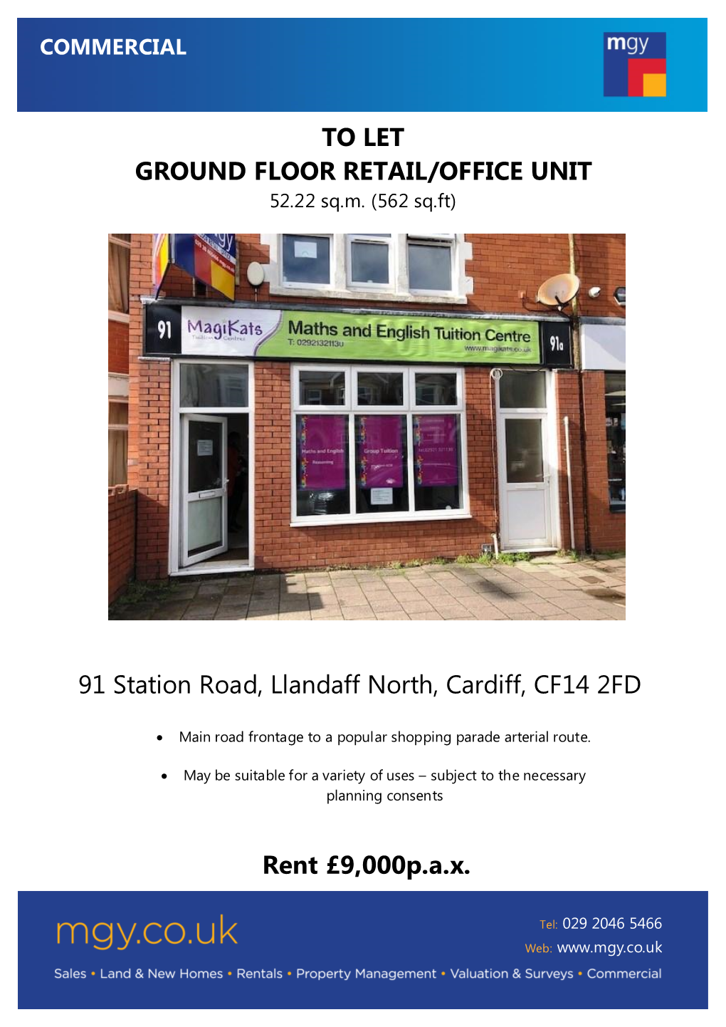 91 Station Road, Llandaff North, Cardiff, CF14 2FD Rent £9,000