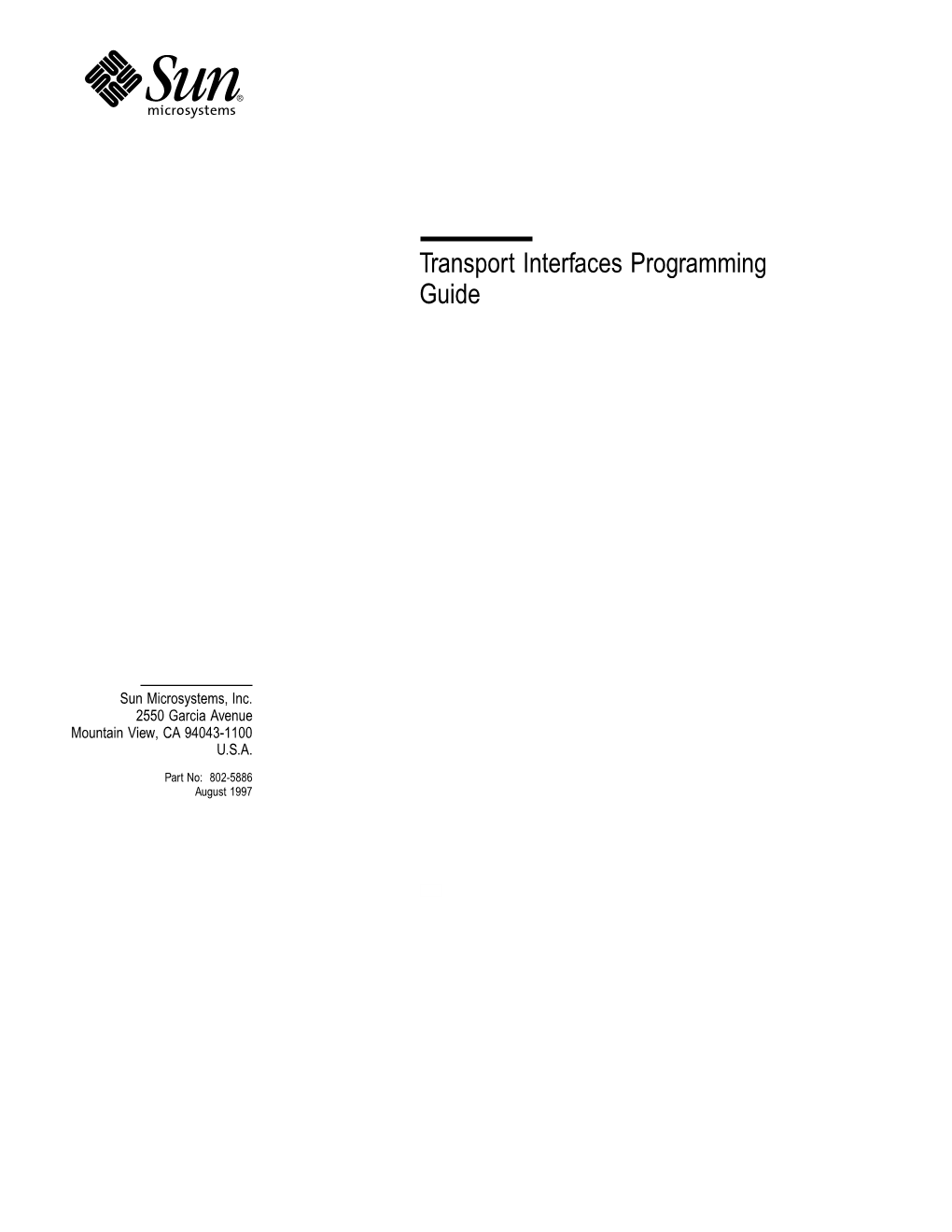 Transport Interfaces Programming Guide