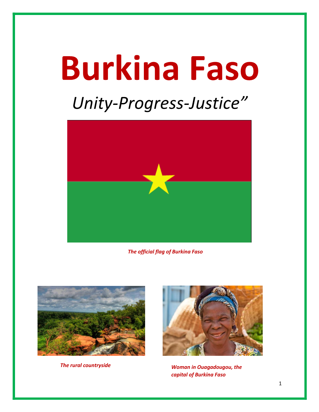 Unity-Progress-Justice” Burkina Faso