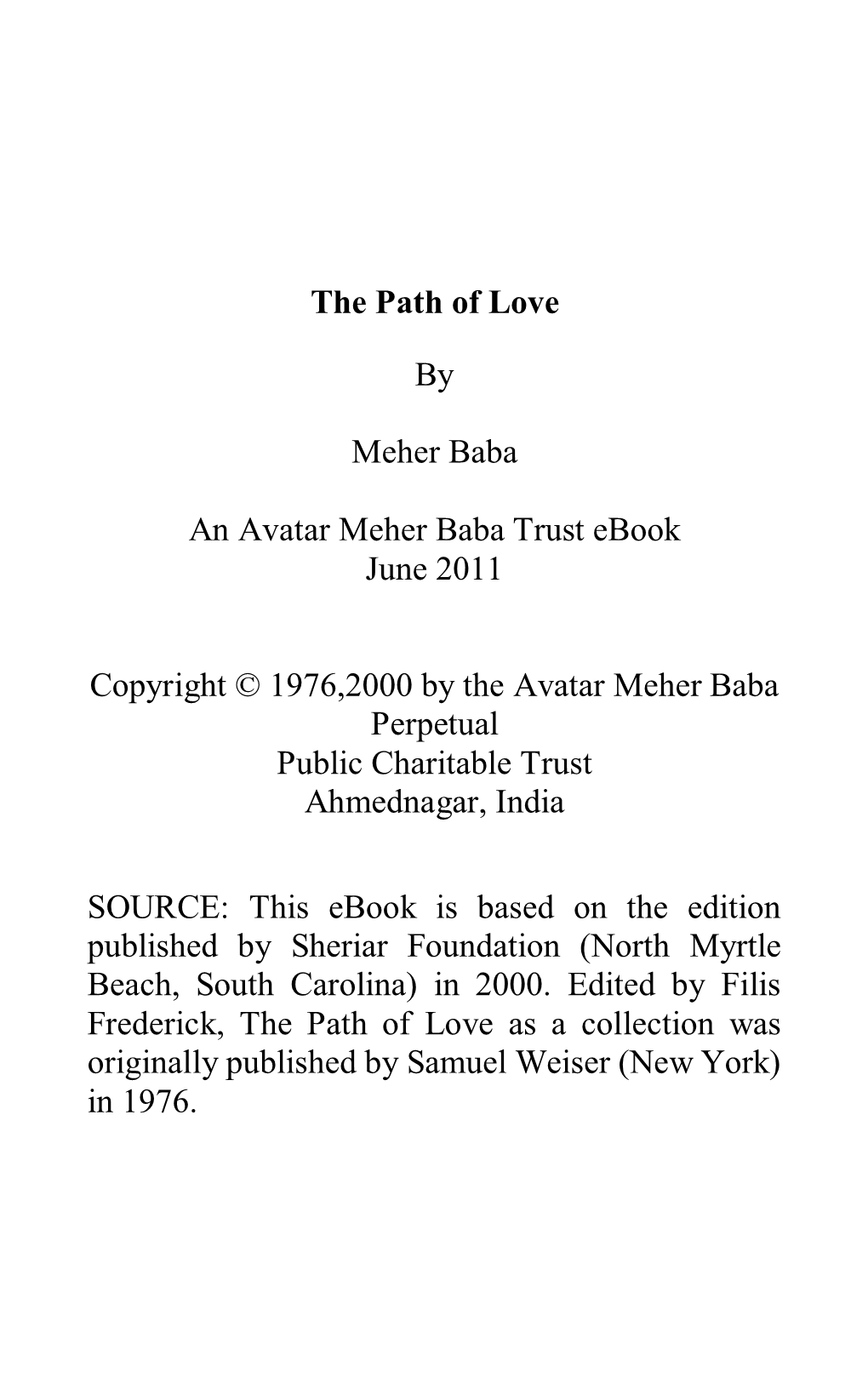 The Path of Love