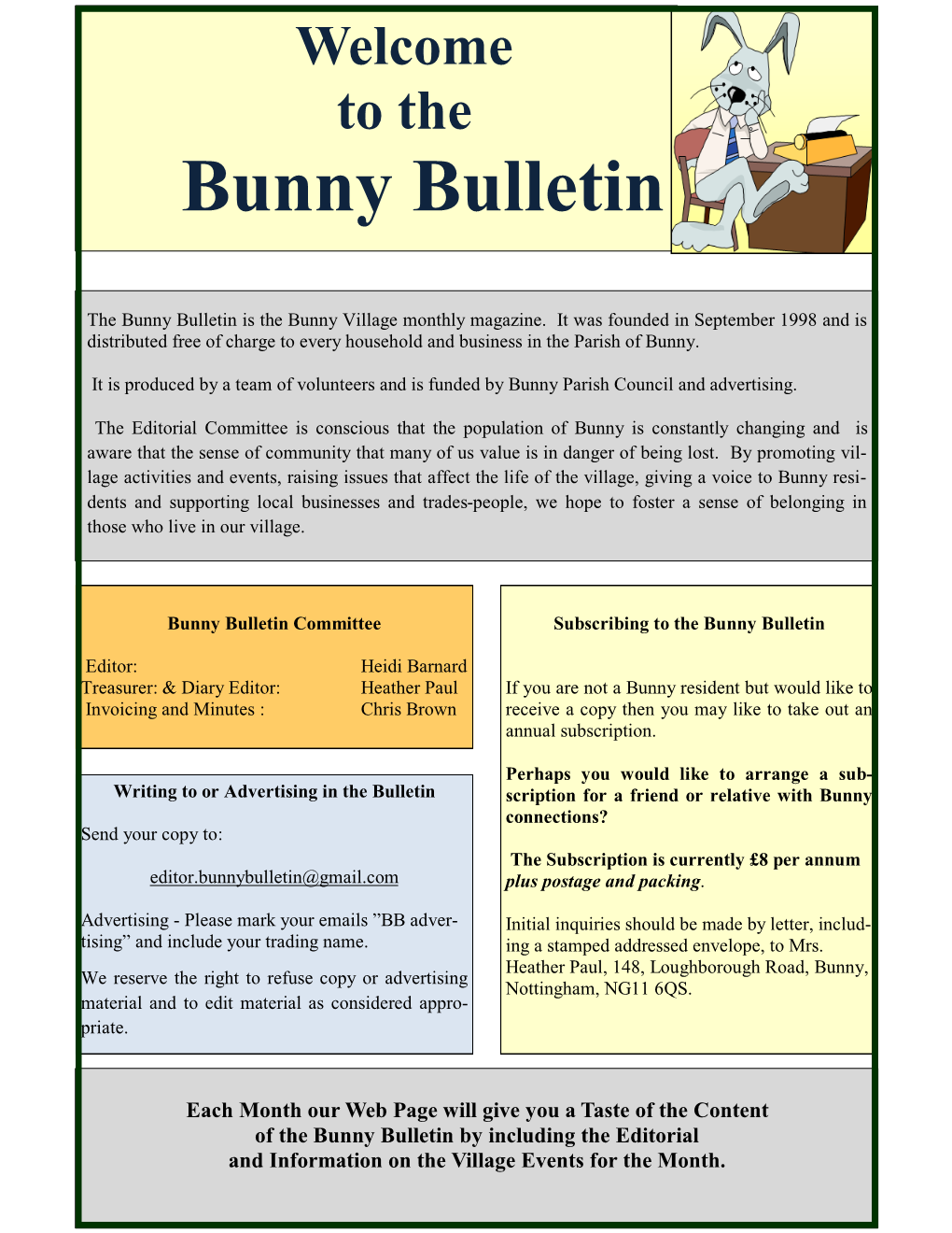 Bunny Bulletin