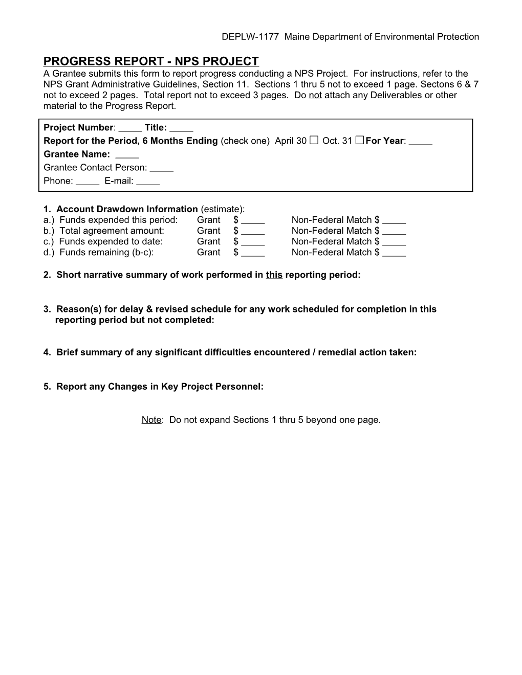 Progress Report - Nps Project