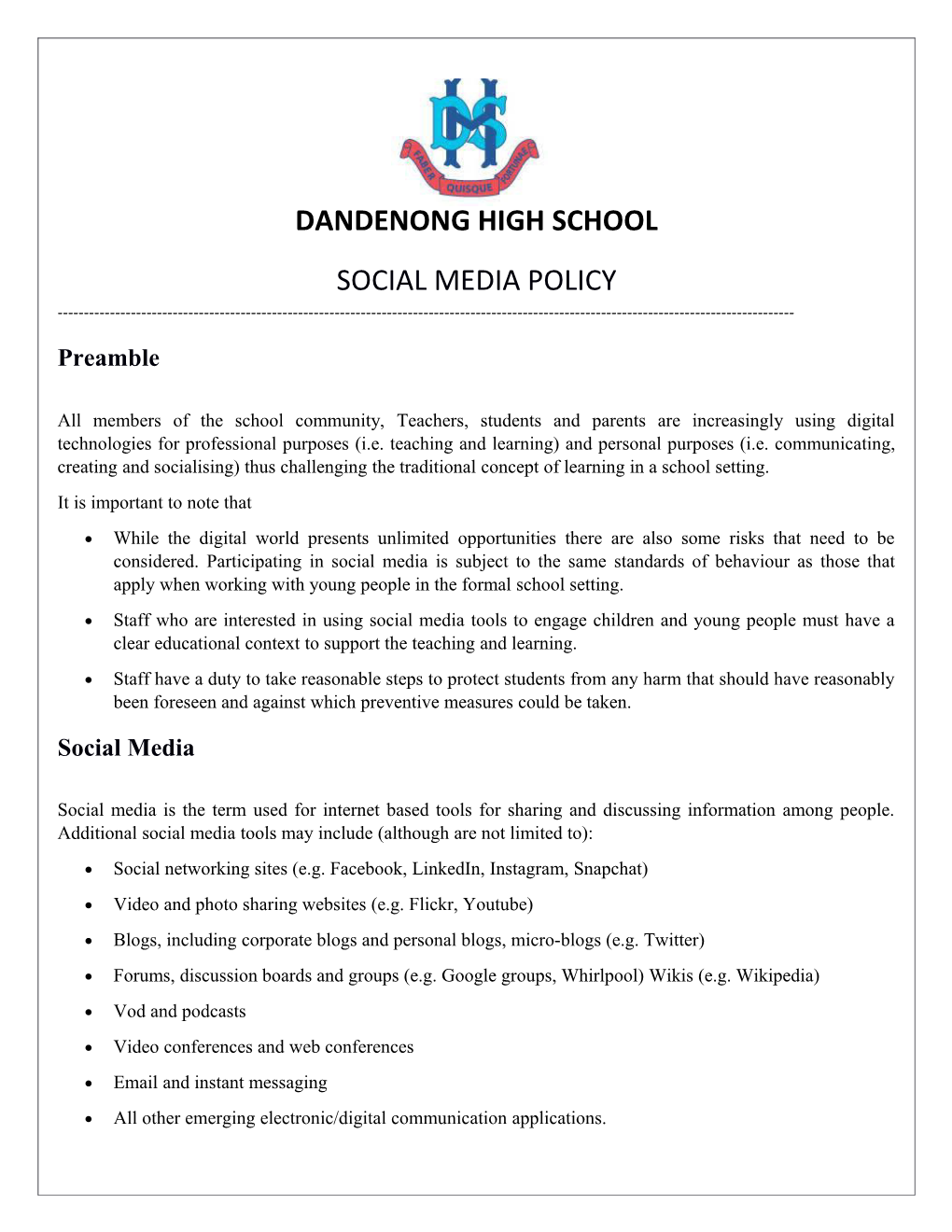 Dandenong High School