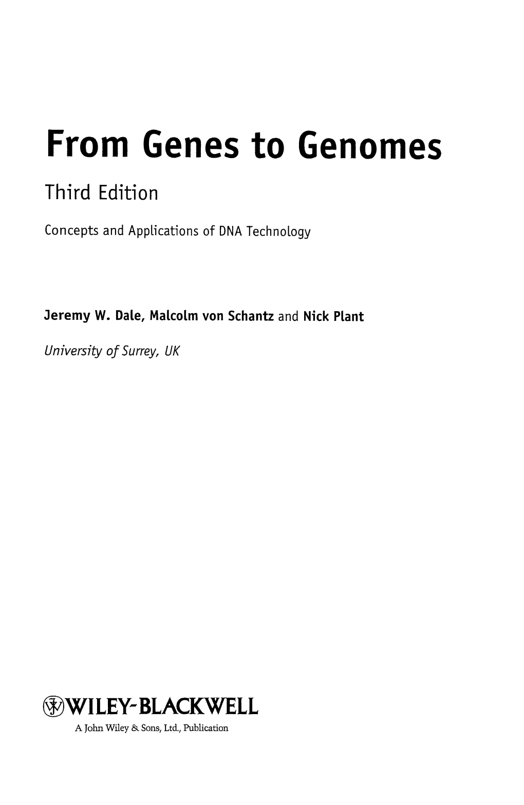 From Genes to Genomes