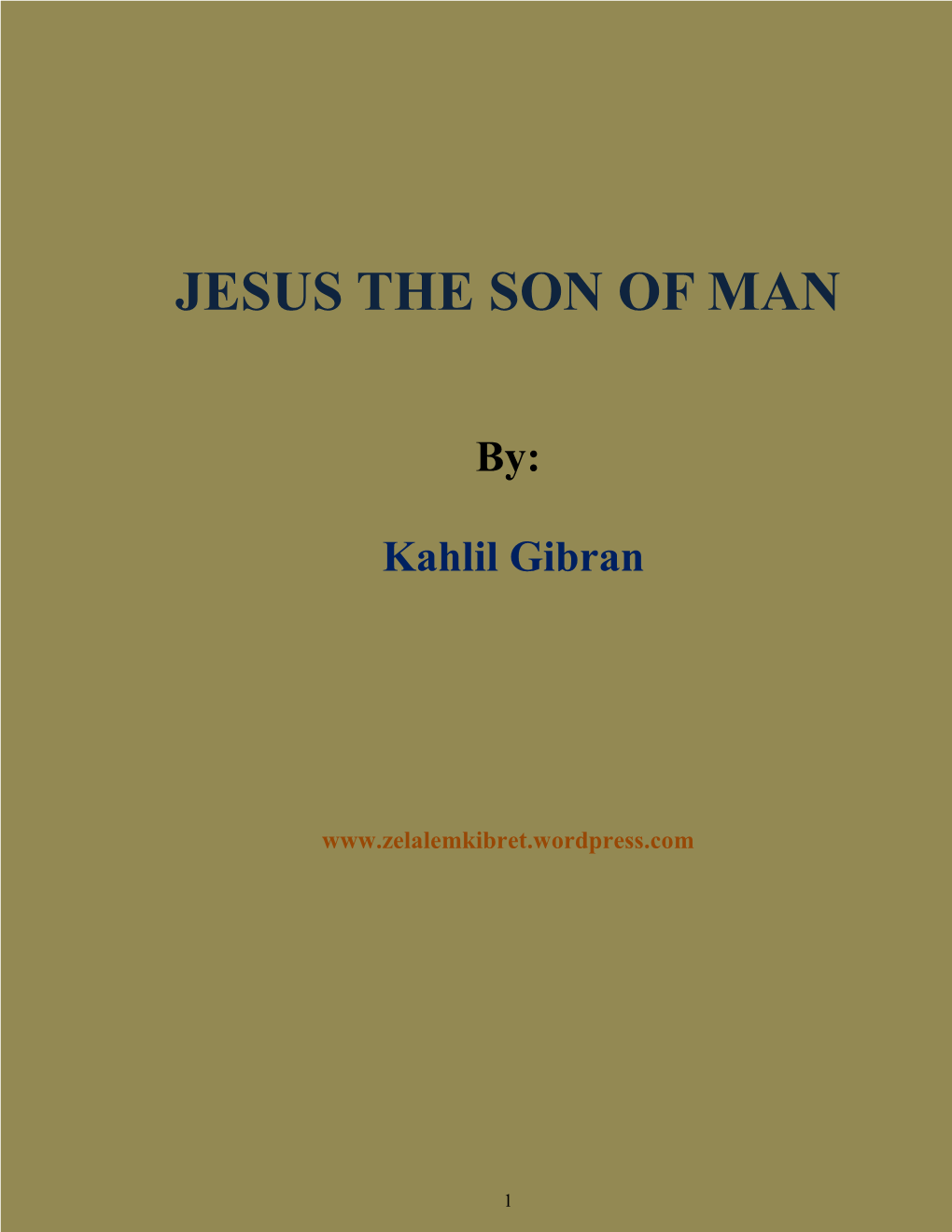 Jesus the Son of Man