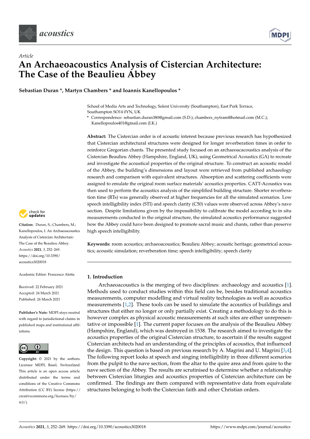 The Case of the Beaulieu Abbey