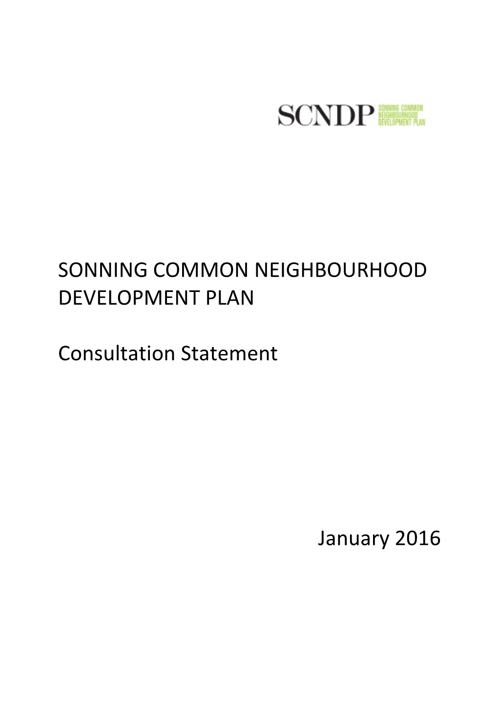 Sonning Common Neighbourhood Development Plan