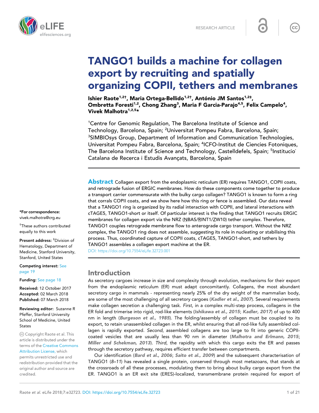 TANGO1 Builds a Machine for Collagen Export by Recruiting And