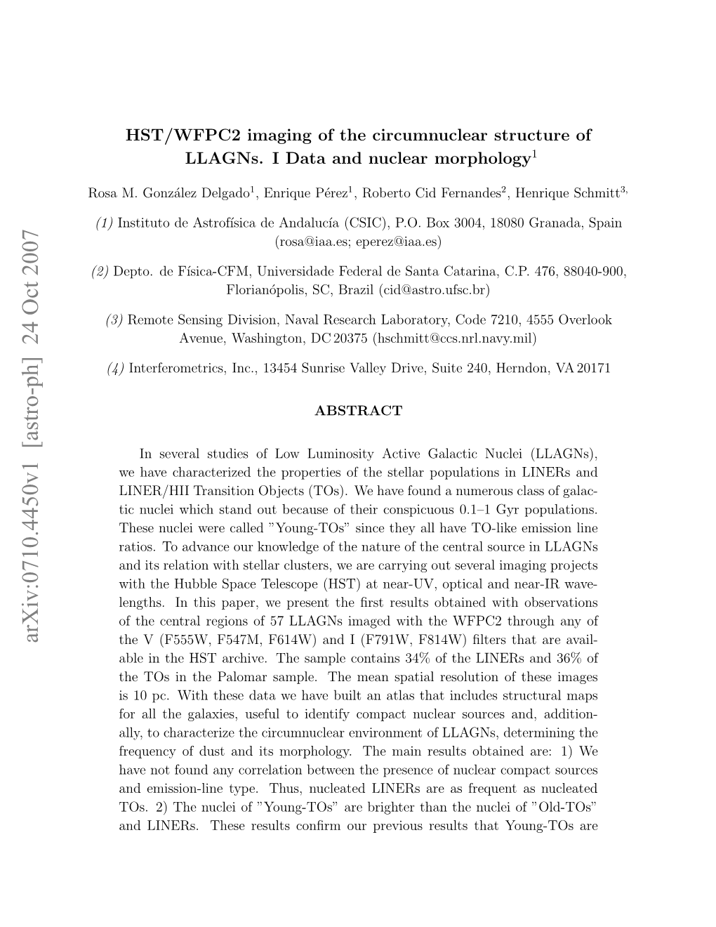 HST/WFPC2 Imaging of the Circumnuclear Structure of Llagns