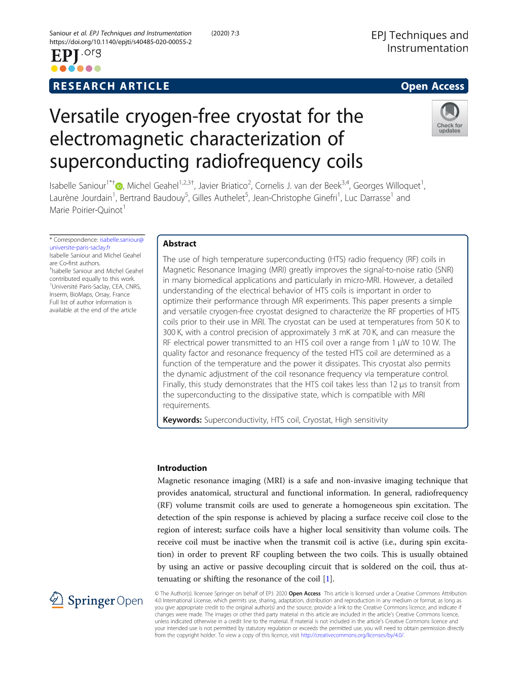 Versatile Cryogen-Free Cryostat for the Electromagnetic Characterization Of