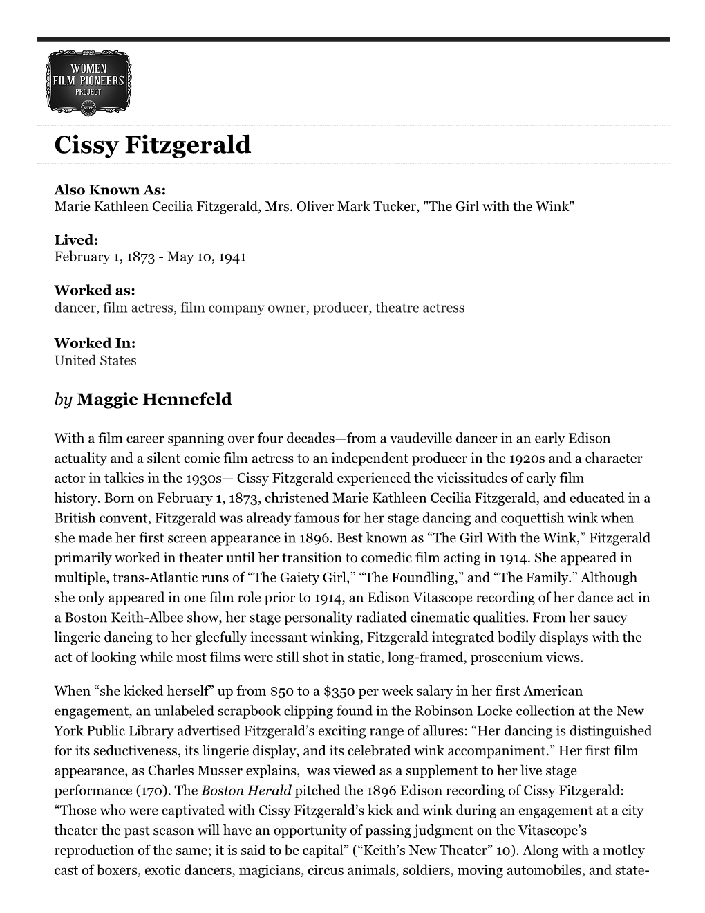 Cissy Fitzgerald