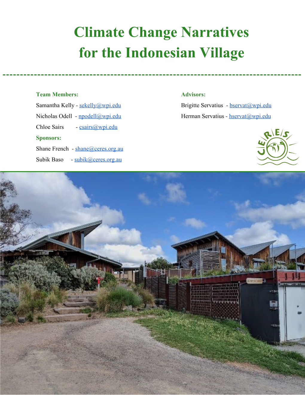 Climate Change Narratives for the Indonesian Village