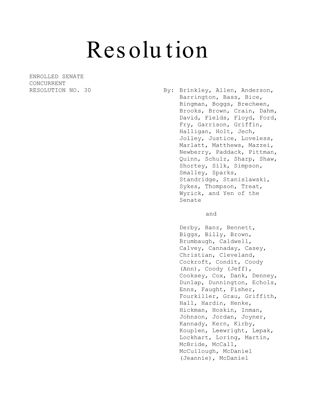 Resolution No