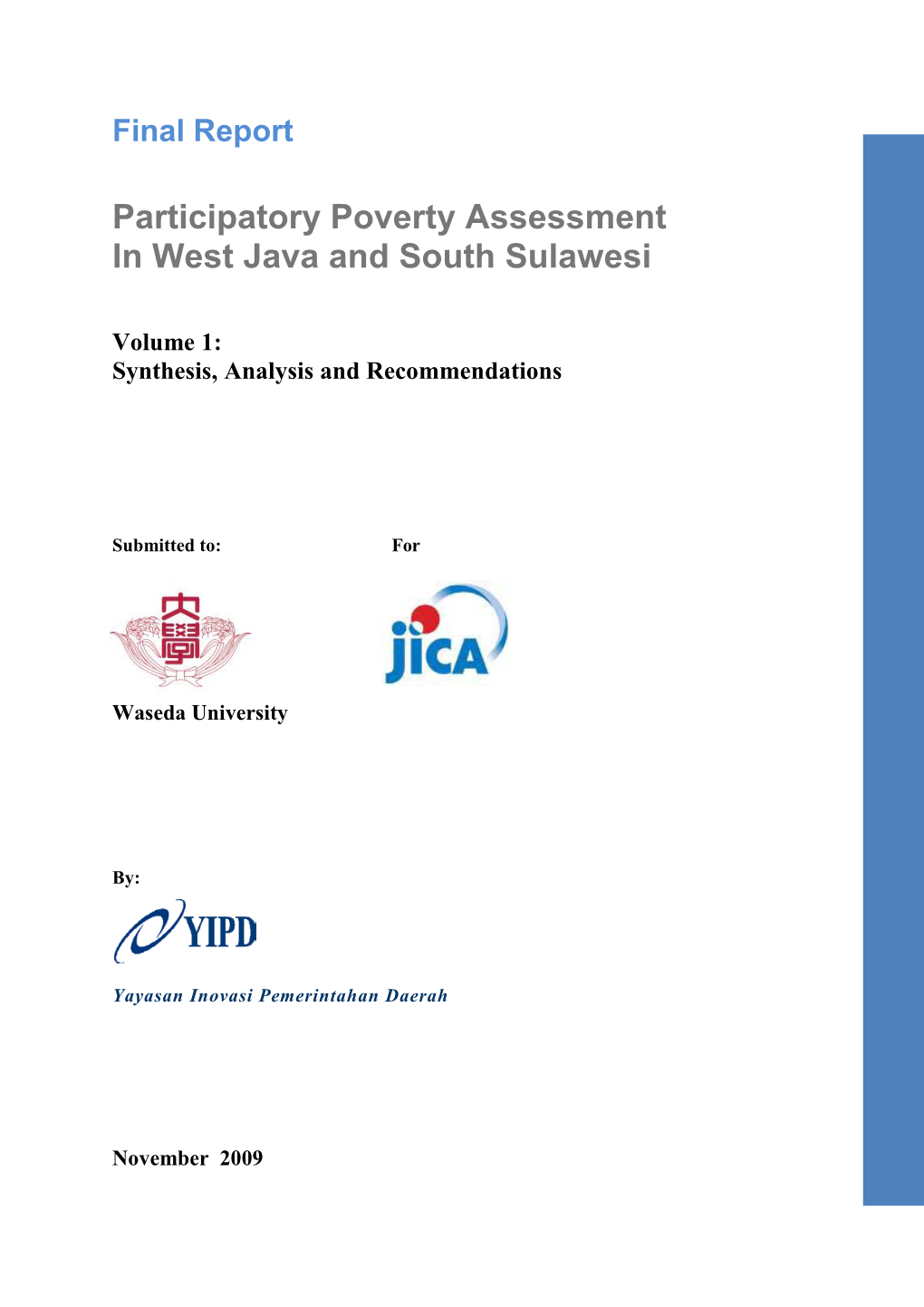 Participatory Poverty Assessment in West Java and South Sulawesi