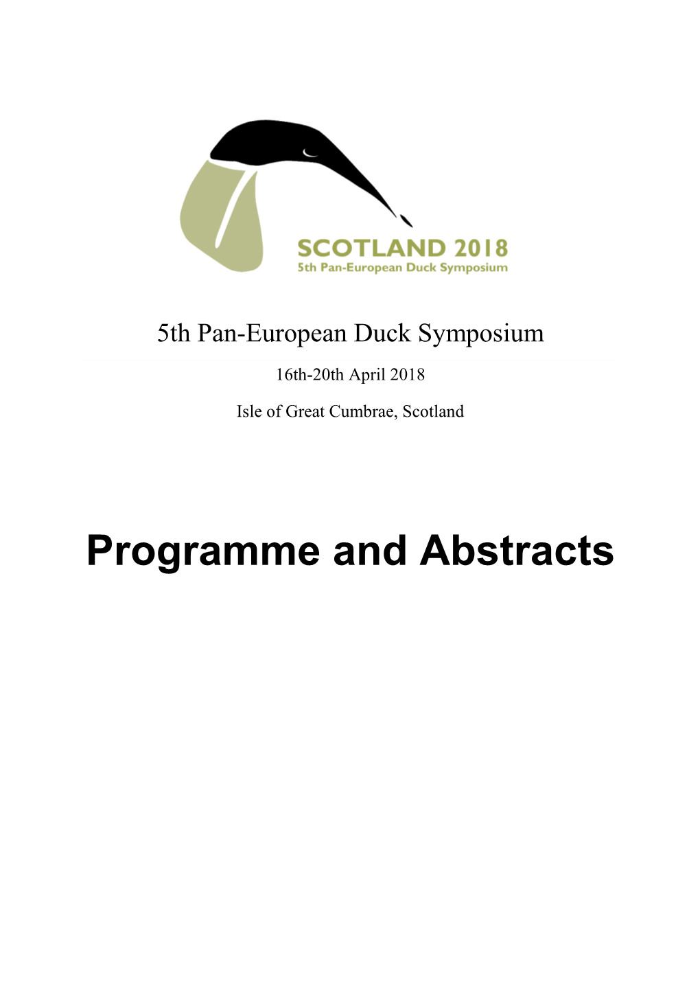 Programme and Abstracts THANKS to OUR SPONSORS!