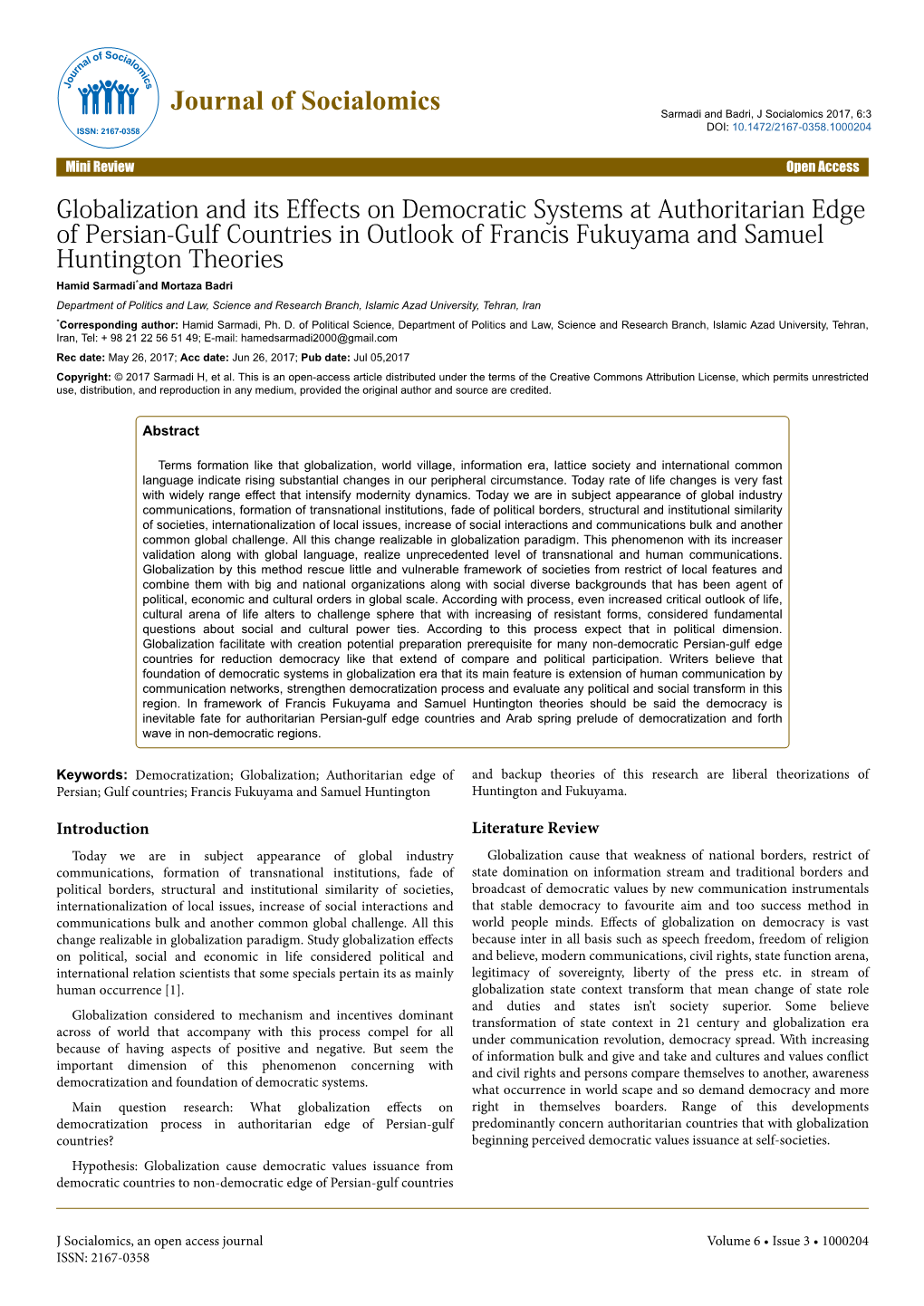 Globalization and Its Effects on Democratic Systems At