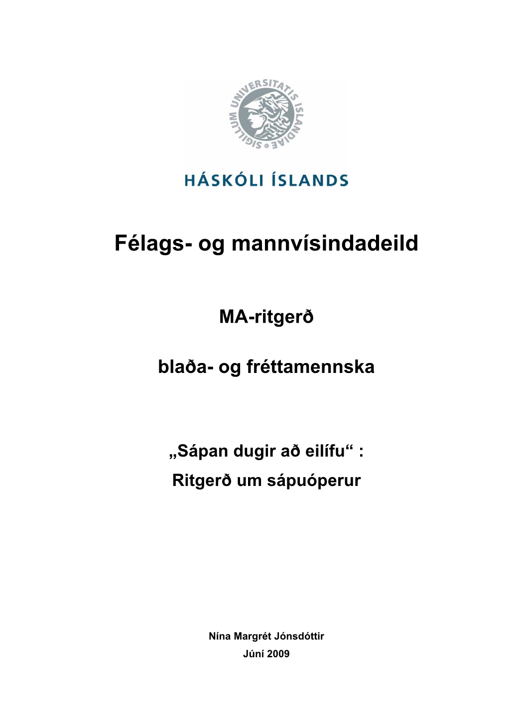 Félags- Og Mannvísindadeild