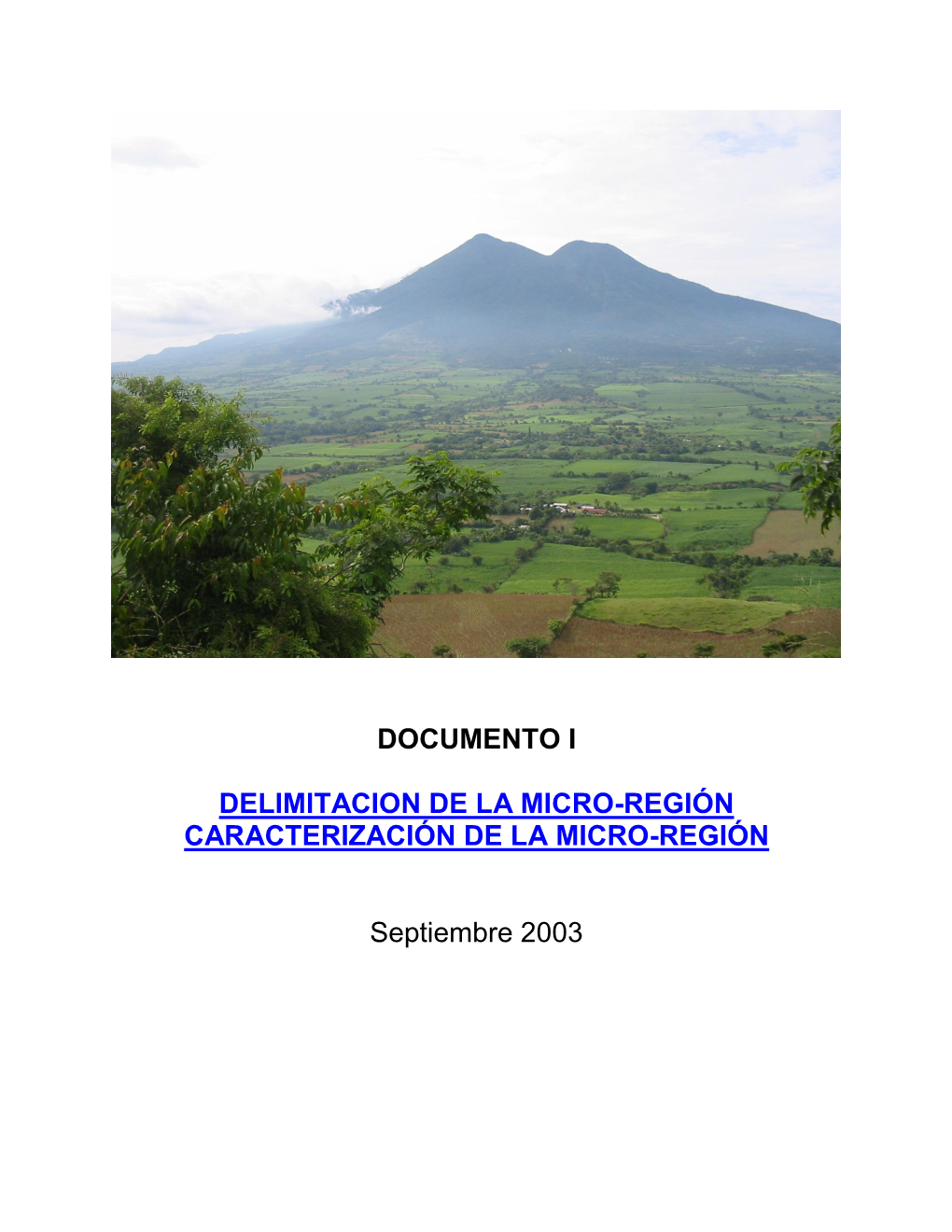 Parte I: Delimitación De La Micro-Región