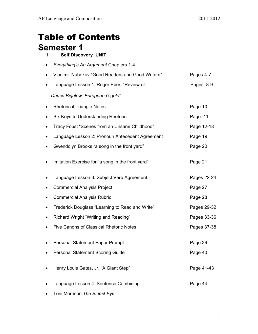 Table of Contents s61