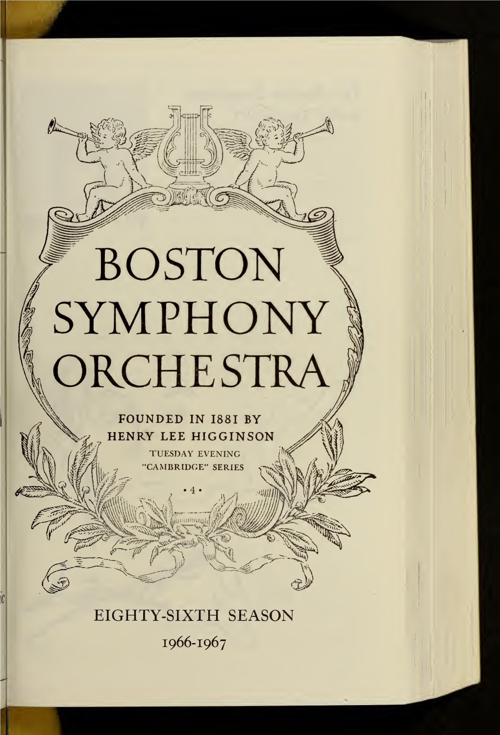 Boston Symphony Orchestra Concert Programs, Season 86