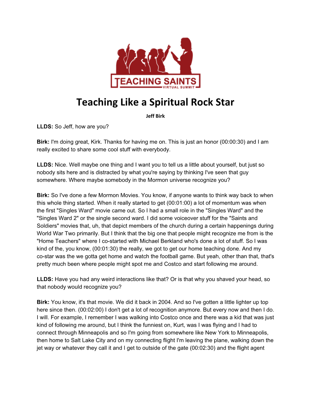 Teaching Like a Spiritual Rock Star