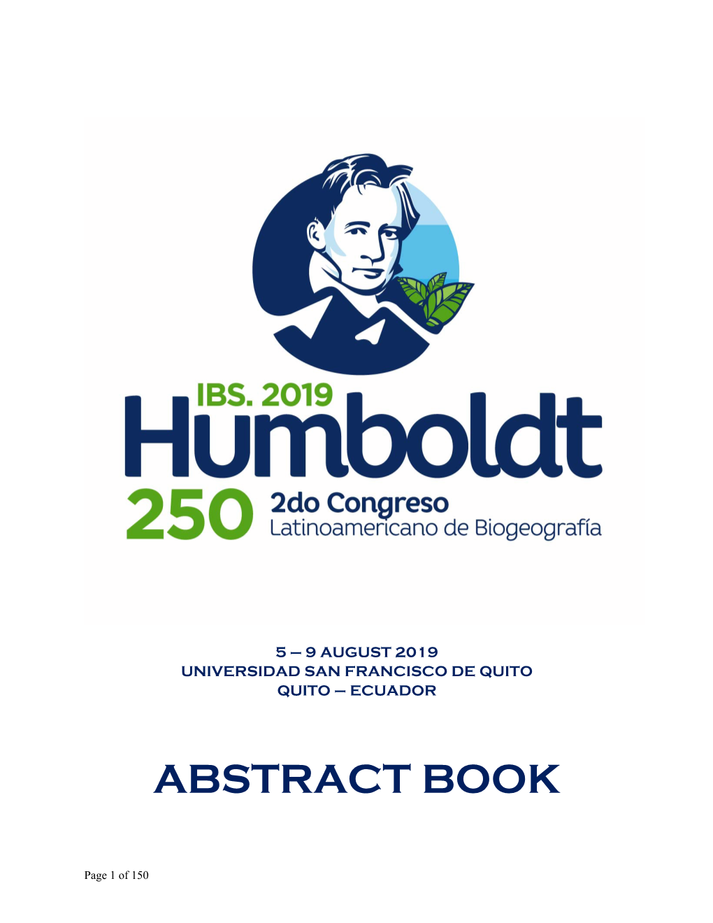 IBS Quito 2019 Abstract Book