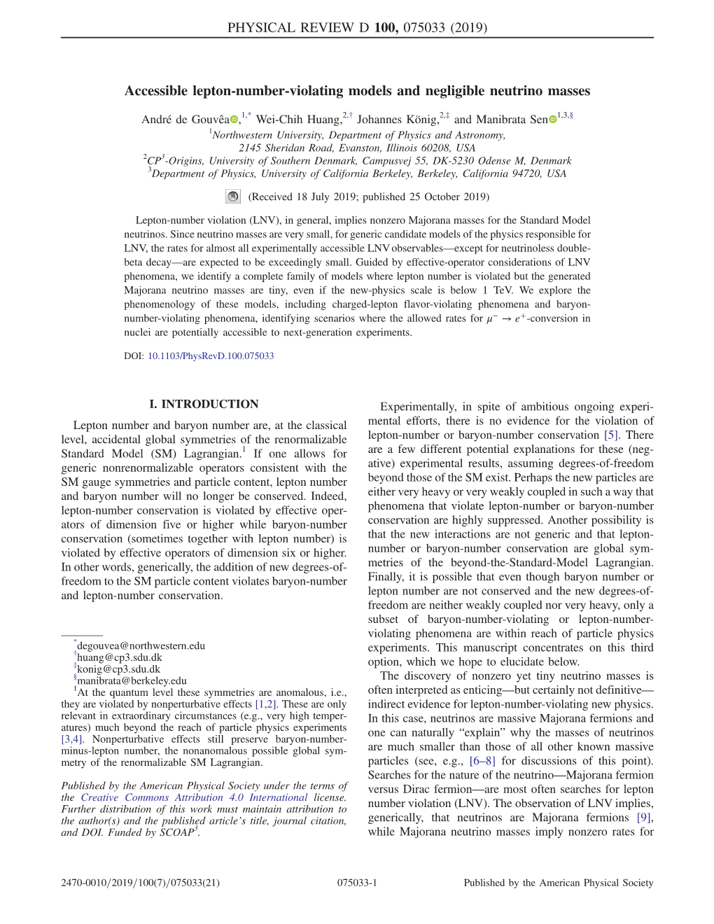 Accessible Lepton-Number-Violating Models and Negligible Neutrino Masses