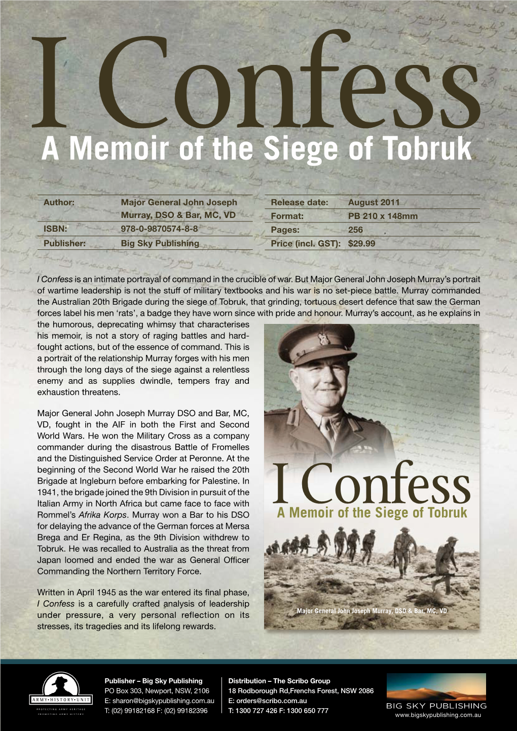 A Memoir of the Siege of Tobruk