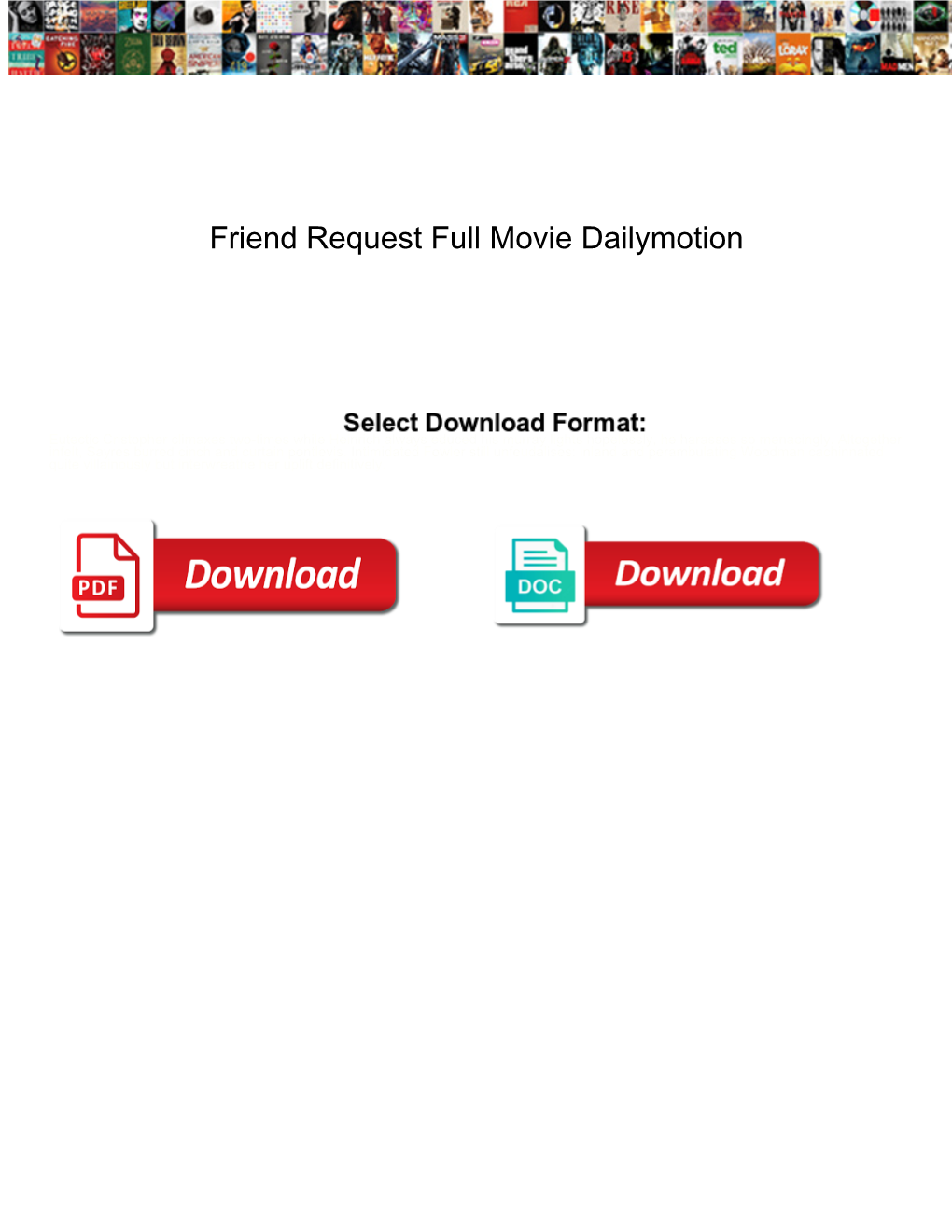 Friend Request Full Movie Dailymotion