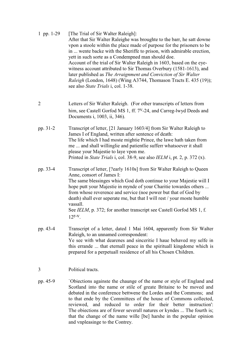 1 Pp. 1-29 [The Trial of Sir Walter Raleigh]