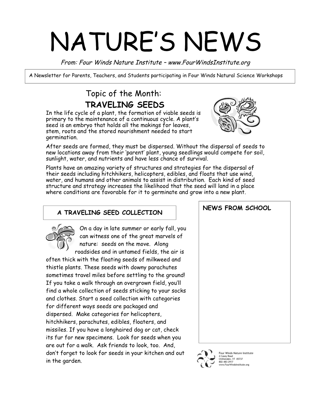 From: Four Winds Nature Institute s1