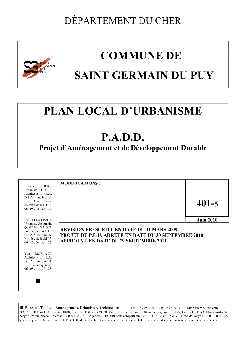 Projet Aménagement Et Développement Durable